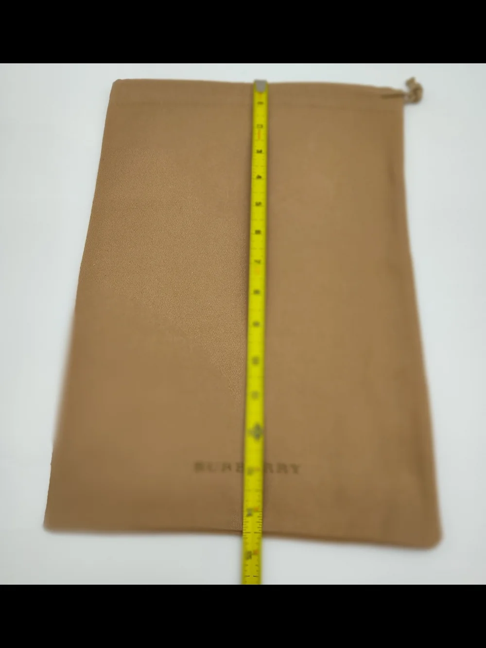 BURBERRY Camel Dust Bag Drawstring Storage Pouch Luxe Packaging 14.5x10.5 EUC